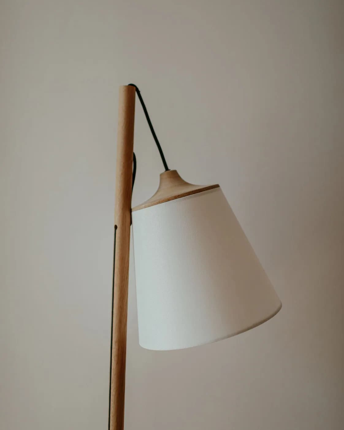 Oak Arc Floor Lamp